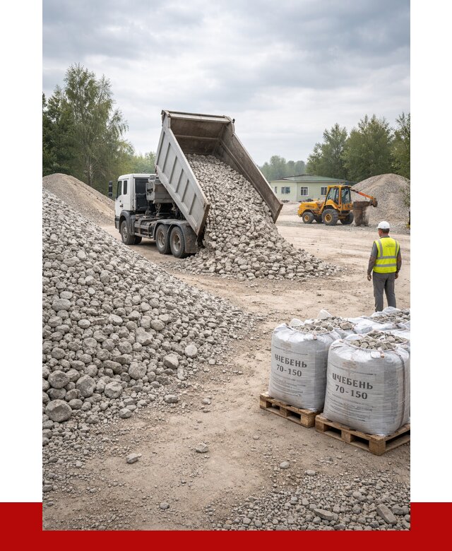 Известняковый щебень фракция 70-150 в Скопине от 1303 р. | ПРОНЕРУДСкп