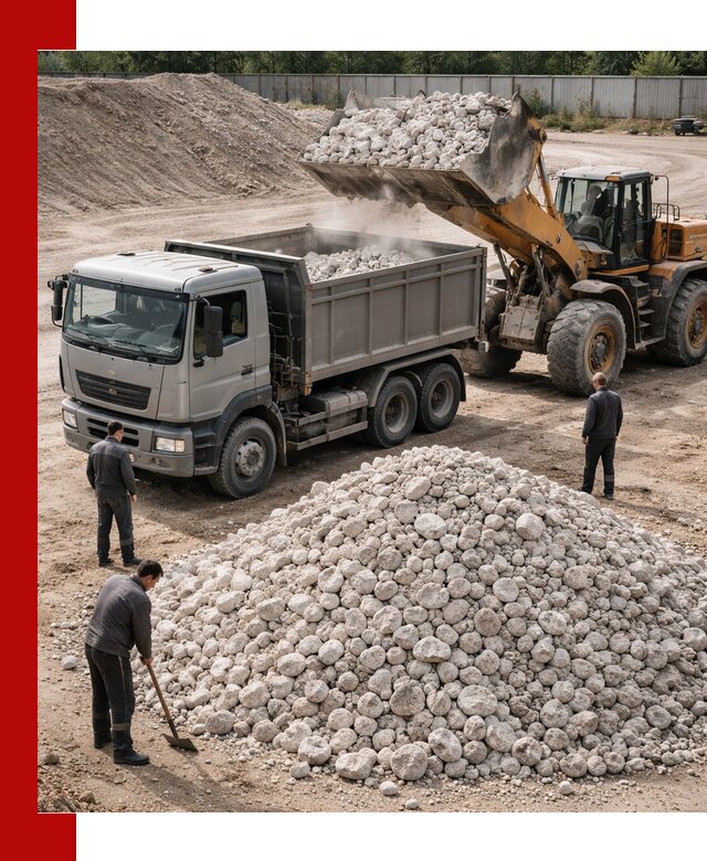 Известняковый щебень фракция 70–150 с доставкой в Скопине