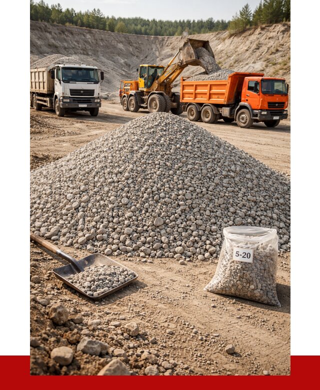 Доломитовый щебень фр. 5-20 в Скопине от 4377 р. | ПРОНЕРУДСкп