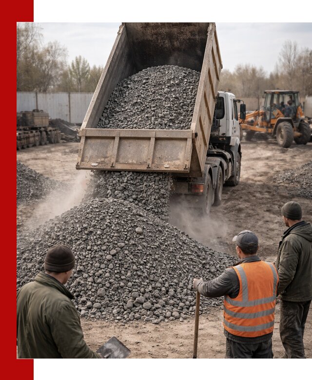 Доставка шлакового щебня в удобные сроки по выгодной цене в Скопине