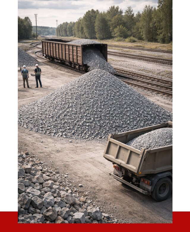 Железнодорожный щебень 20-60 в Скопине от 1772 р. | ПРОНЕРУДСкп