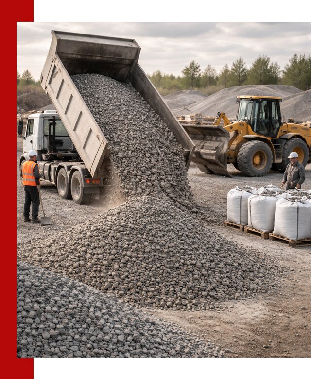 Бетонный щебень фракция 5–20 с доставкой в Скопине