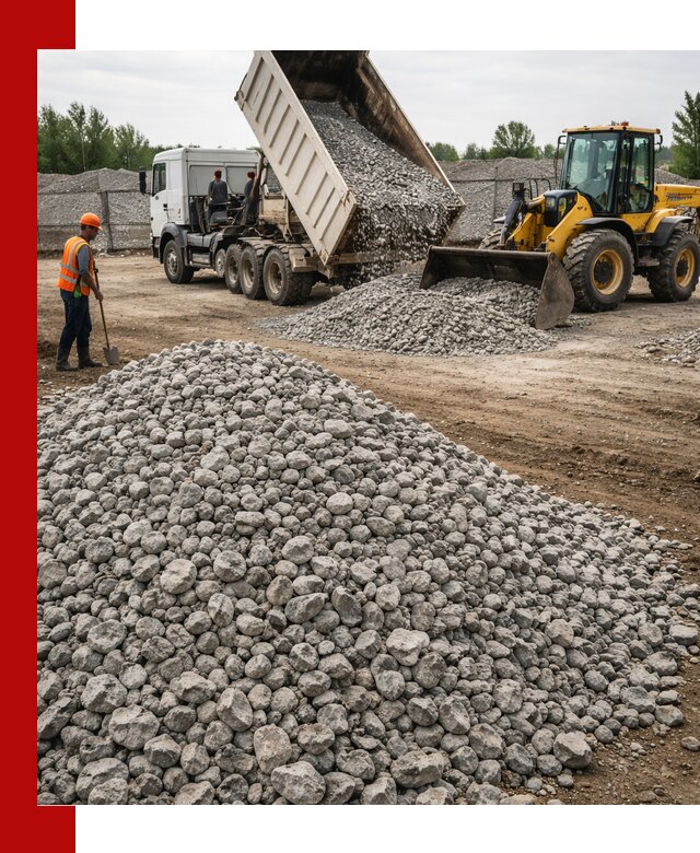 Доставка бетонного щебня фракции 40-70 в Скопине