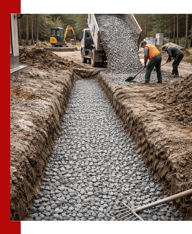 Щебень для дренажа с доставкой в Скопине высокого качества
