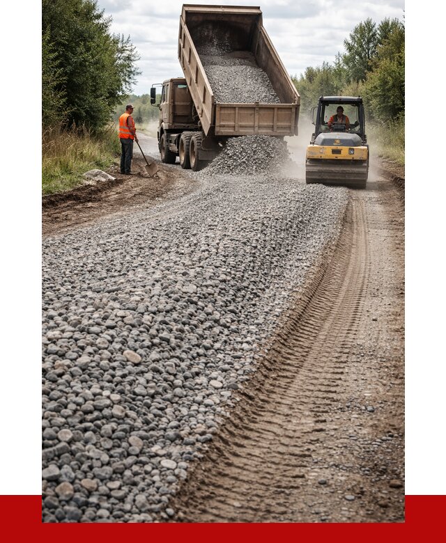 Щебень для отсыпки дороги в Скопине от 2814 р. ПРОНЕРУДСкп