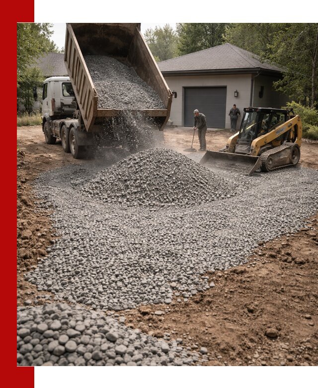 Щебень для парковки в Скопине: доставка и укладка качественного материала