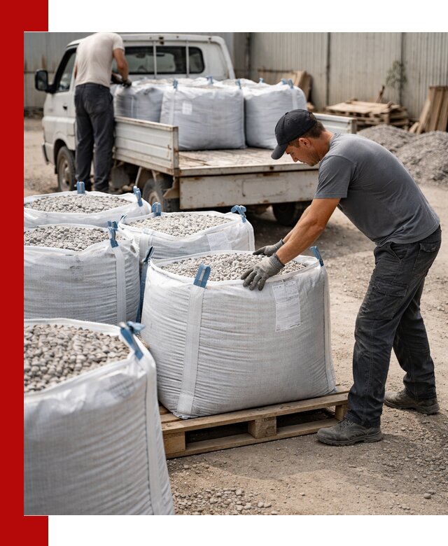 Доставка щебня в мешках по выгодным ценам в Скопине