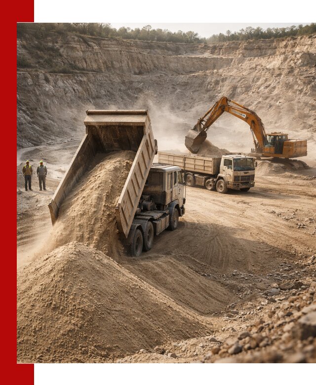 Карьерный песок навалом с доставкой в Скопине