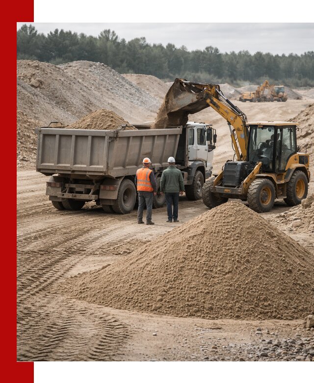 Карьерный среднезернистый песок с доставкой в Скопине