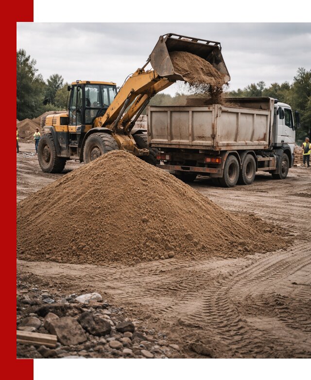 Доставка речного песка навалом в Скопине быстро и выгодно