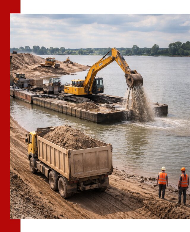 Намывной песок с доставкой в Скопине оптом и в розницу