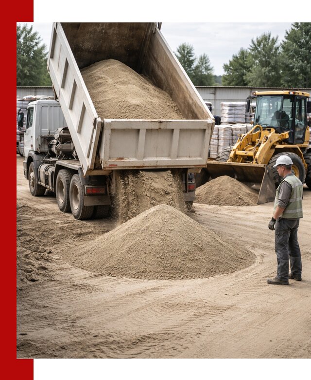 Поставка и доставка песка для бетона в Скопине