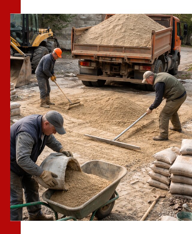 Поставка песка для стяжки в Скопине с быстрой доставкой