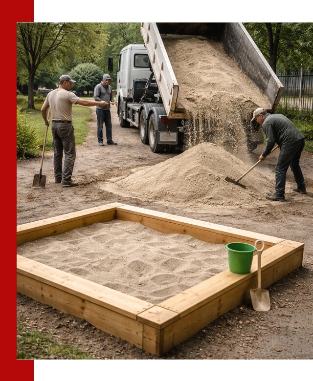 Песок для песочницы с доставкой в Скопине недорого и чистый