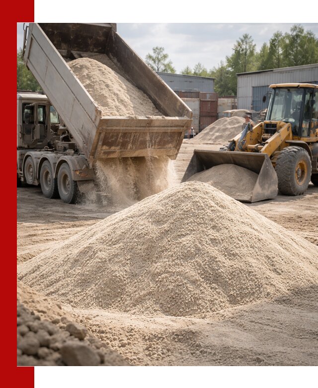 Кварцевый песок с доставкой в Скопине для строительных работ