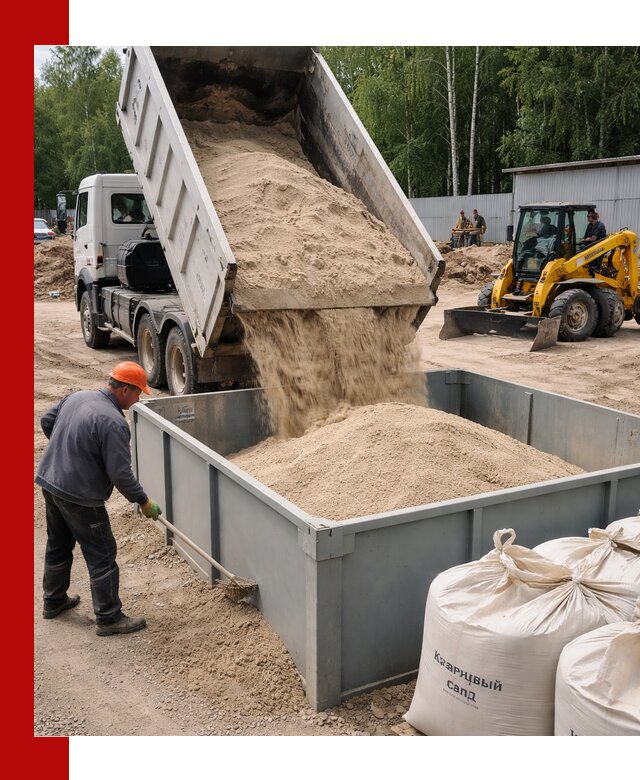 Кварцевый песок для фильтра в Скопине — доставка и качество