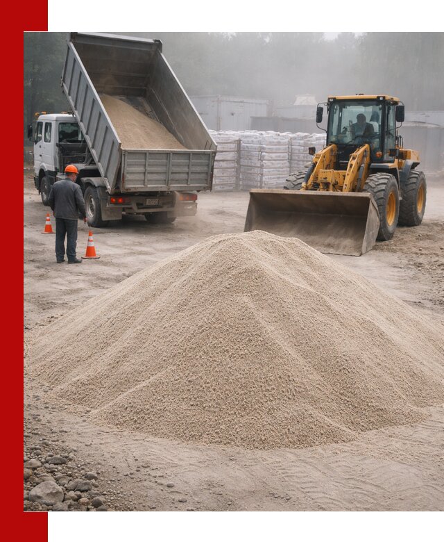 Кварцевый песок фракция 0–8 для стройработ в Скопине