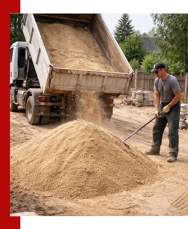 Доставка сухого песка самосвалами в Скопине