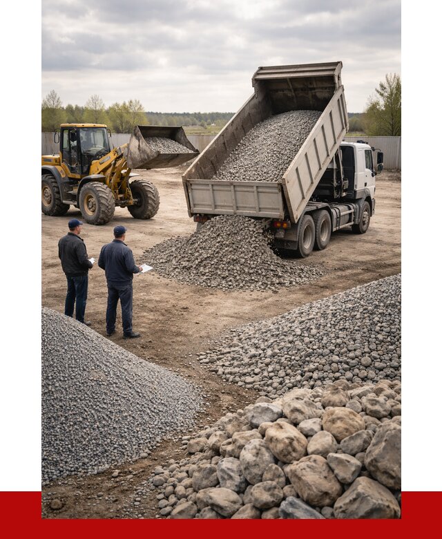 Гравий и камень с доставкой в Скопине от 4377 р. - ПРОНЕРУДСкп