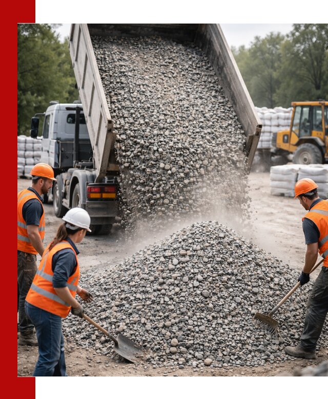 Доставка гравия и камня в Скопине оптом и в розницу