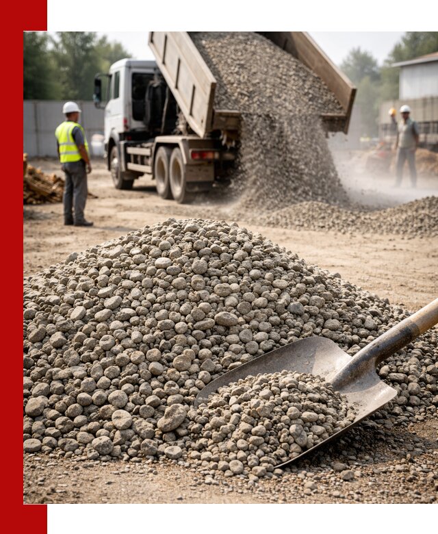 Доставка гравия фракции 20-40 в Скопине с самосвалами