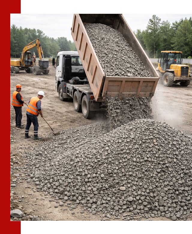 Доставка гравия фракции 40-70 в Скопине оптом и в розницу