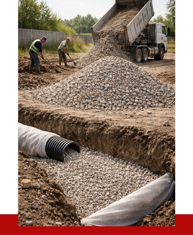 Гравий для дренажа в Скопине от 2293 р., доставка ПРОНЕРУДСкп