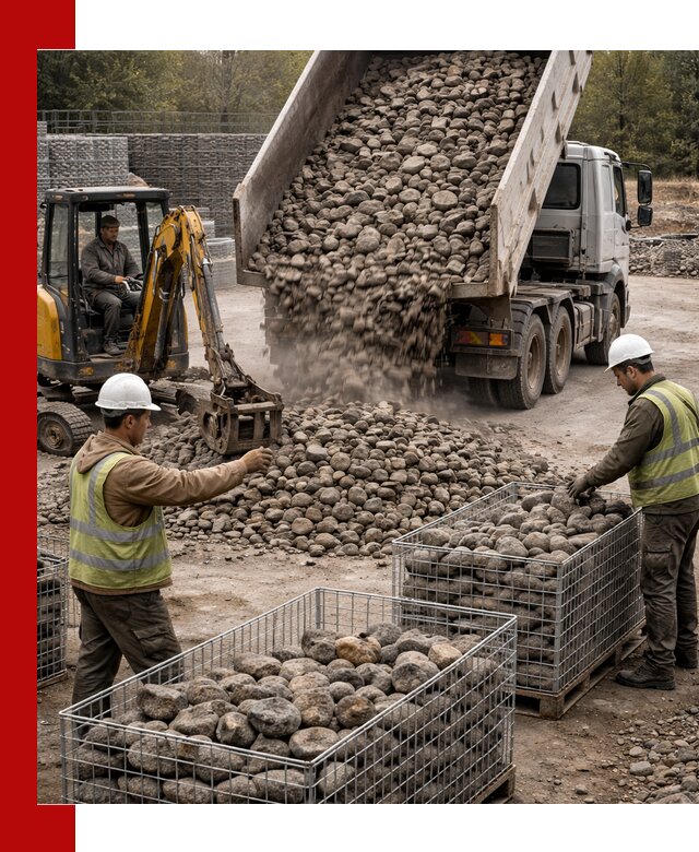 Камень для габионов фракция 100–201 в Скопине