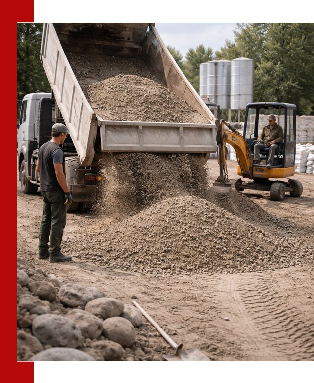 Доставка ПГС С3 в Скопине самосвалами и миксерами