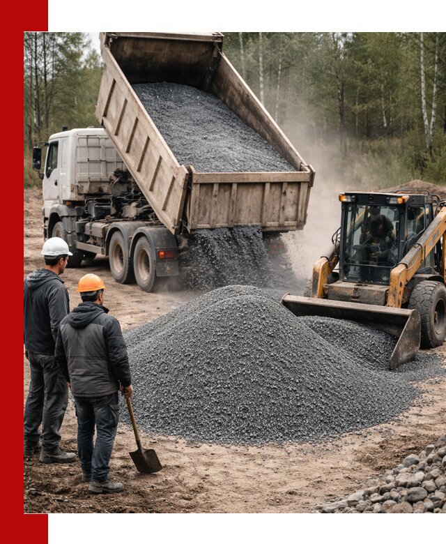 Гранитный отсев 0-5 с доставкой и разгрузкой в Скопине