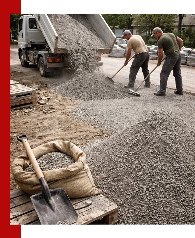 Отсев для тротуарной плитки в Скопине — доставка и укладка