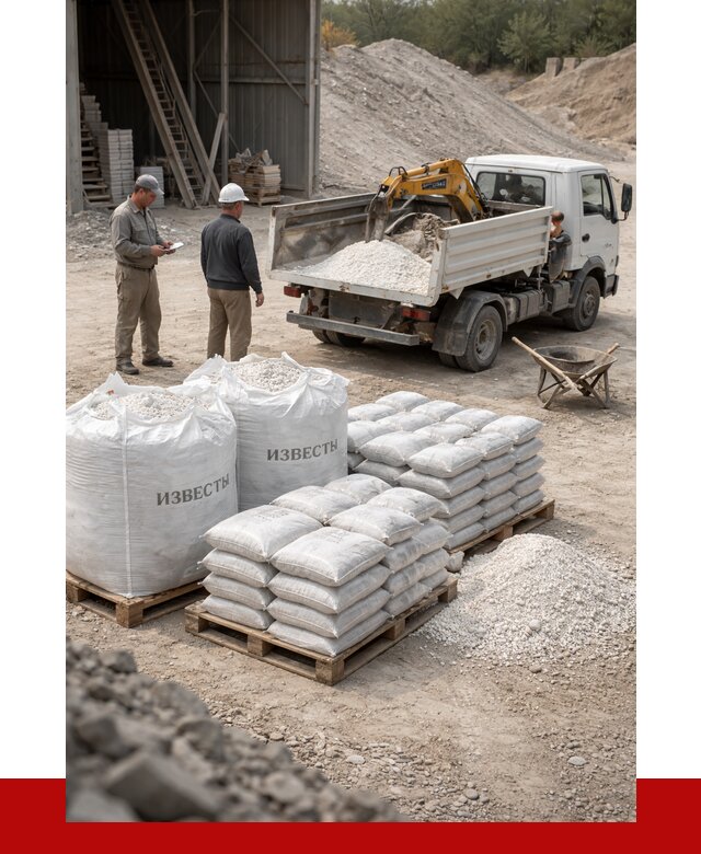 Известь строительная в Скопине с доставкой от 4377 р. | ПРОНЕРУДСкп