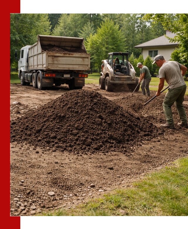 Доставка и укладка грунта для газона в Скопине