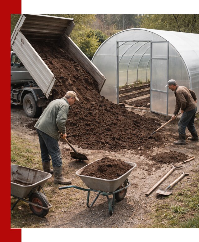 Грунт для теплицы с доставкой в Скопине — плодородный субстрат под растения