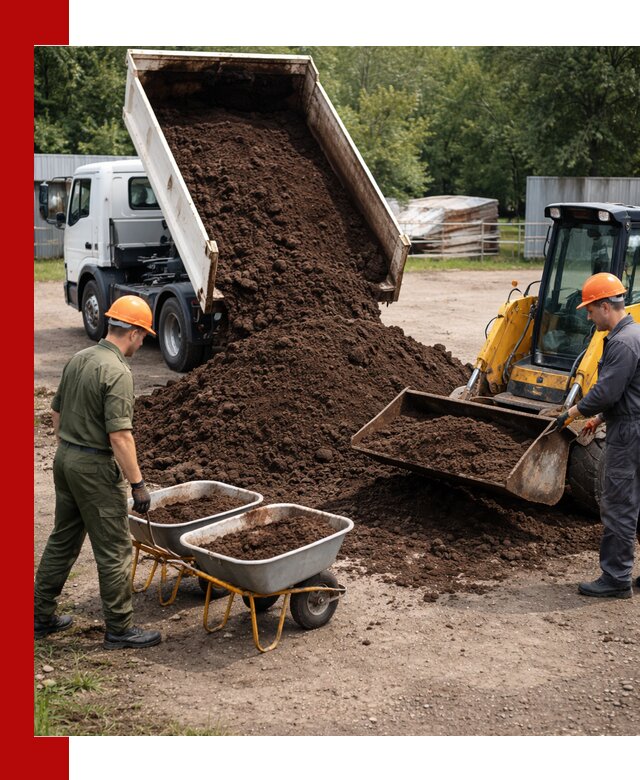 Доставка торфо-земляной смеси в Скопине для огорода и ландшафта