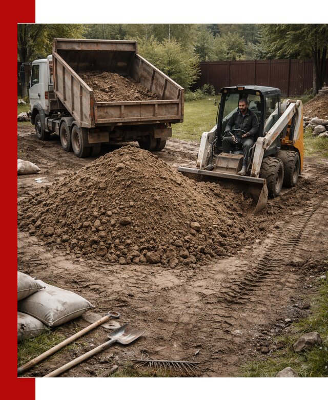 Суглинок для планировки участков в Скопине с доставкой и выгрузкой