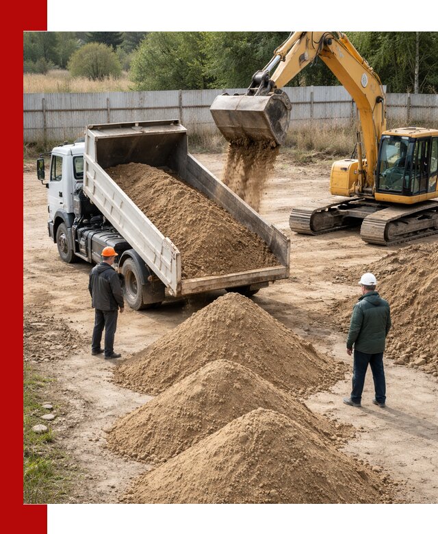 Доставка супеси вагонными и автопартиями в Скопине