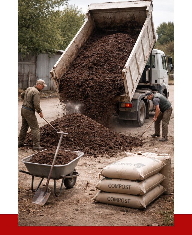 Купить компост в Скопине от 4377 р. за куб с доставкой | ПРОНЕРУДСкп