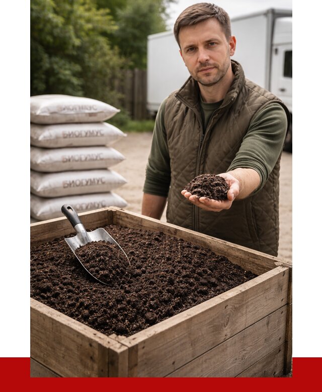 Купить биогумус в Скопине с доставкой от 8858 р. за куб | ПРОНЕРУДСкп