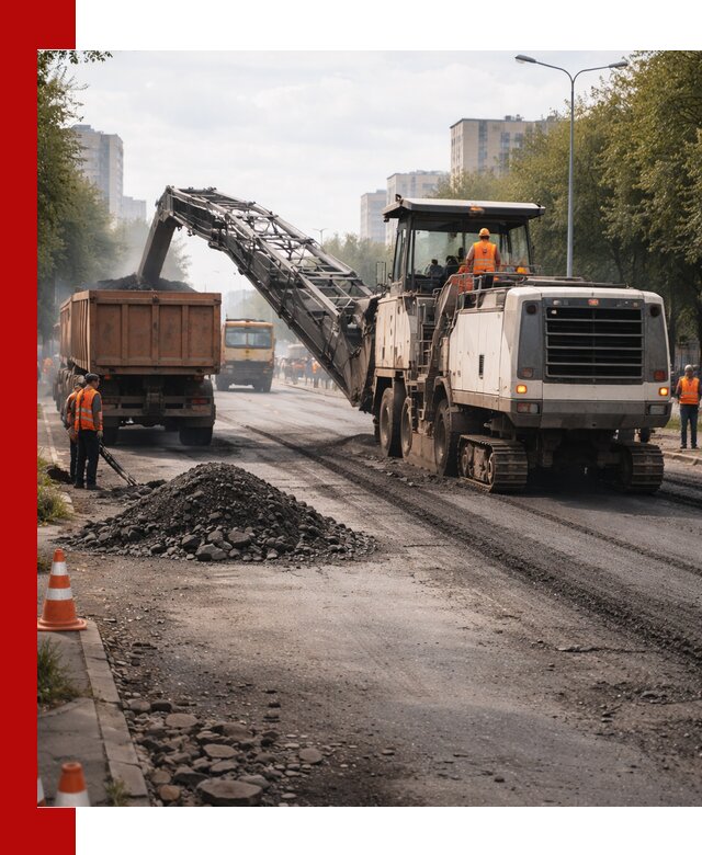 Фрезерованный асфальт в Скопине — удаление и вывоз старого покрытия