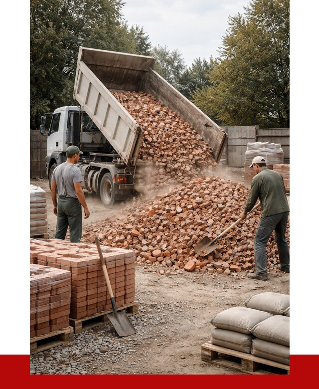 Бой кирпича в Скопине с доставкой от 4377 руб/куб | ПРОНЕРУДСкп