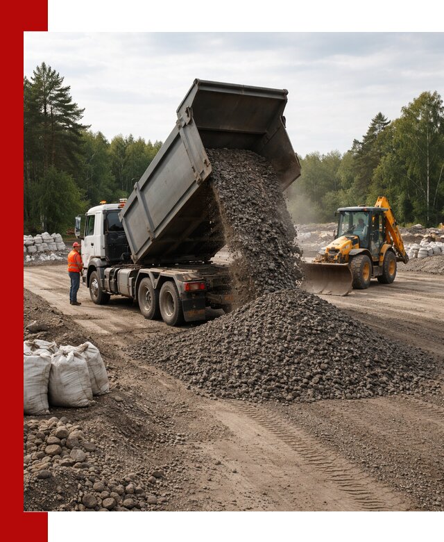 Доставка дробленого асфальта в Скопине для дорожных работ