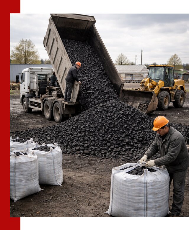 Доставка каменного угля в Скопине оптом и в розницу
