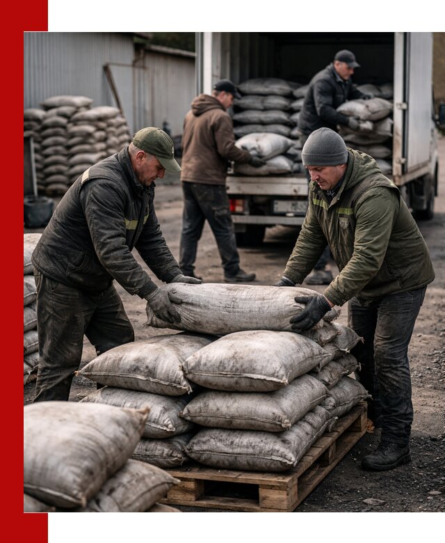 Доставка угля в мешках по выгодным ценам в Скопине