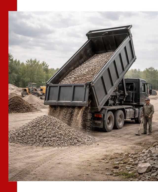 Доставка самосвалом 30 м3 по выгодным ценам в Скопине