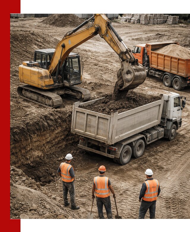 Разработка грунта для строительства и благоустройства в Скопине