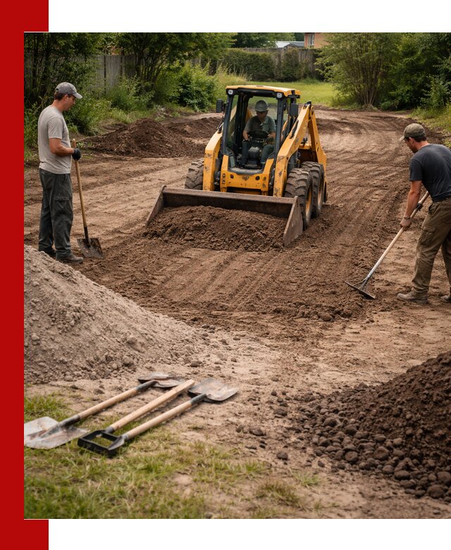 Планировка участка грунтом с вывозом и доставкой в Скопине