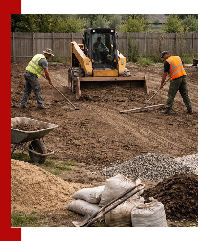 Выравнивание участка под строительство и благоустройство в Скопине