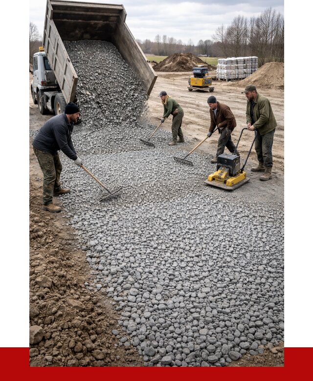 Устройство щебеночной подушки в Скопине от 4689 р. ПРОНЕРУДСкп